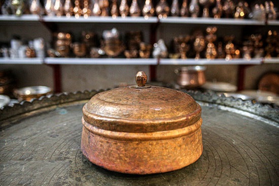 هنر مسگری در بازار سنتی یزد