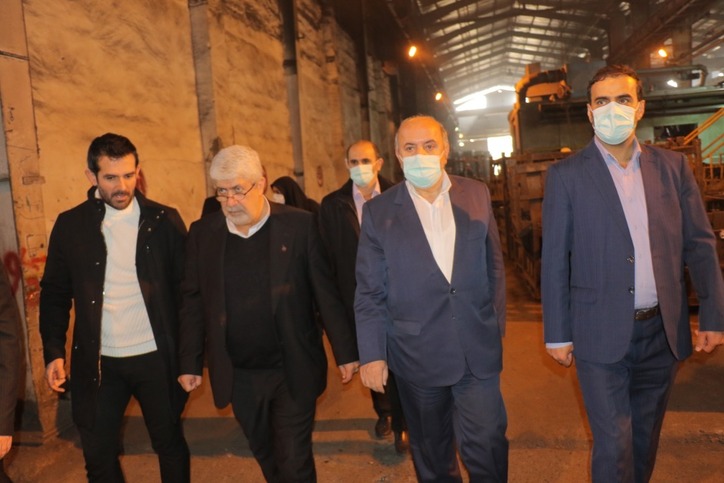 بازدید حسن خیریانپور با همراهی معاون قضایی دادستان کل کشور از شرکت فولادین ذوب آمل