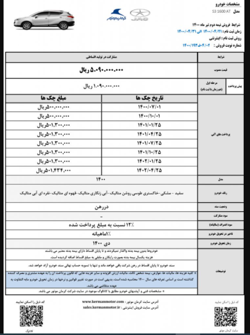 جک S۵ جدید آمد/ آغاز فروش اقساطی ۳ خودرو کرمان موتور +جدول جک S۵ جدید آمد/ آغاز فروش اقساطی ۳ خودرو کرمان موتور +جدول