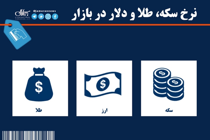 قیمت سکه، طلا و دلار در بازار ۳۰ شهریور ۱۴۰۰ + جدول