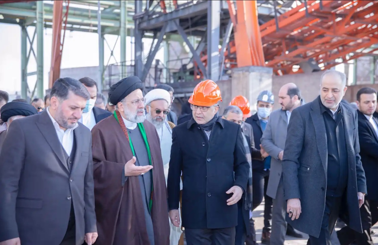 افتتاح کارخانه آهن اسفنجی و خط کلاف مجتمع فولاد بافق با حضور رئیس جمهور