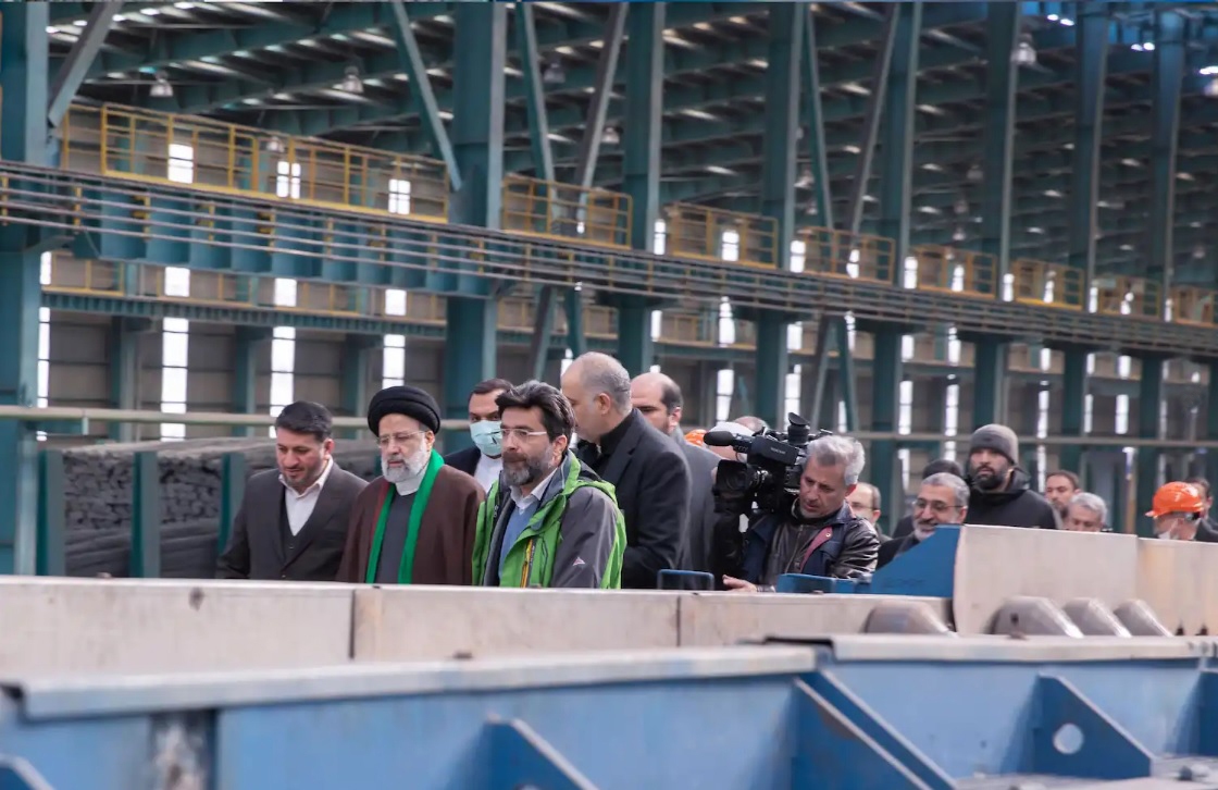 افتتاح کارخانه آهن اسفنجی و خط کلاف مجتمع فولاد بافق با حضور رئیس جمهور