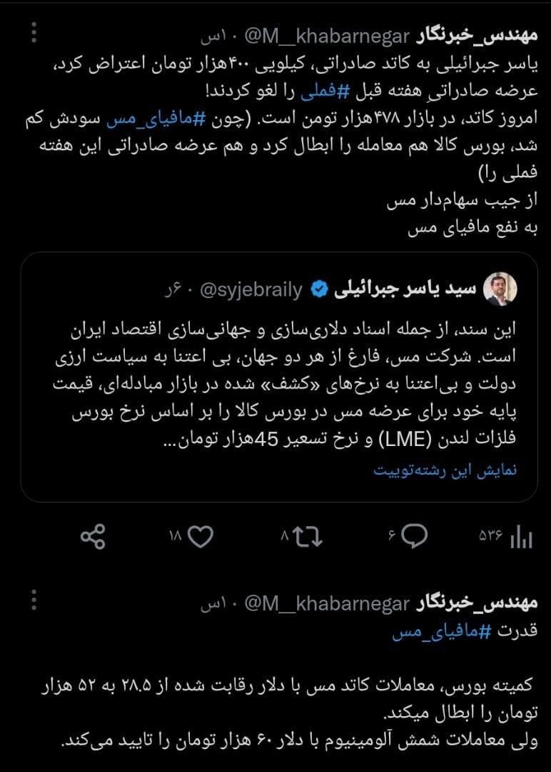 مافیای مس گریبانگیر معاملات بورسی مافیای مس گریبانگیر معاملات بورسی