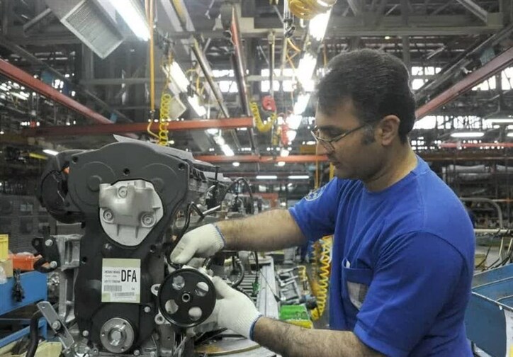 عبور ایران خودرو از رکورد تولید روزانه موتور ملی