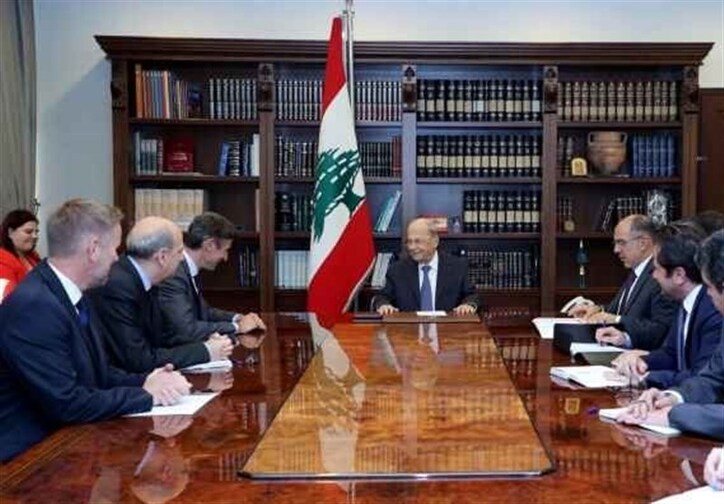 دیدار هیات شرکت توتال با میشل عون و اعلام آمادگی برای استخراج گاز لبنان
