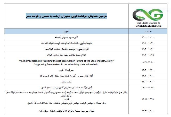 برگزاری دومین همایش خوشامدگویی مدیران ارشد به معدن و فولاد سبز برگزاری دومین همایش خوشامدگویی مدیران ارشد به معدن و فولاد سبز