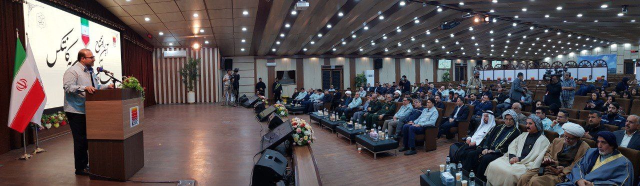 آیین افتتاح جاده قلعه چنعان به کانتکس با حضور مسوولان کشوری و لشکری در شرکت فولاد خوزستان
