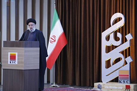 گزارش تصویری آیین افتتاح بزرگ‌ترین کارخانه تولید آهن اسفنجی کشور (زمزم ۳ فولاد خوزستان) با حضور آیت الله رییسی ریاست محترم جمهوری اسلامی ایران، دکتر علی آبادی وزیر صمت و مقامات استانی