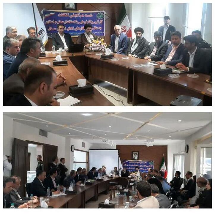 نشست هم اندیشی تشکلات کارگری و کارفرمایی استان با استاندار چهارمحال و بختیاری در محل کارخانه فرآورده‌های نسوز مهرگداز در شهرک صنعتی سفید دشت برگزار شد
