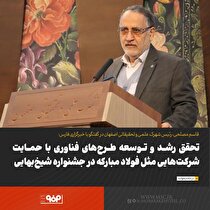 تحقق رشد و توسعه طرح‌های فناوری با حمایت شرکت‌هایی مثل فولاد مبارکه در جشنواره شیخ‌بهایی