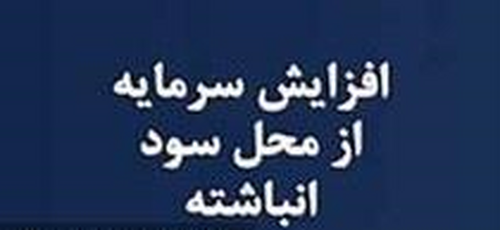 شرکت سرمایه گذاری پیشنهاد افزایش سرمایه از محل سود انباشته داد