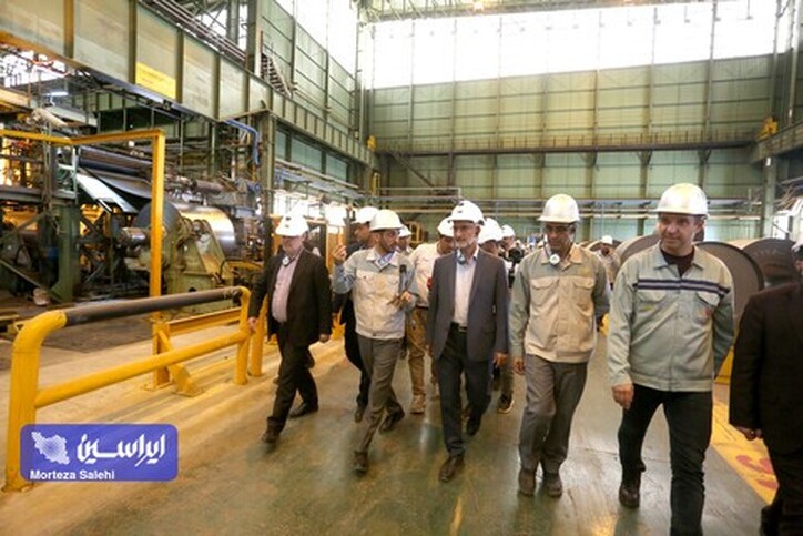 بازدید معاون وزیر صمت و رئیس هیات عامل ایمیدرو از فولاد مبارکه