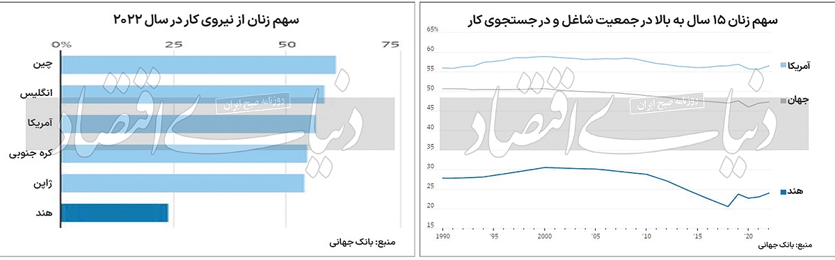 ضرر هند از مشارکت کم زنان ضرر هند از مشارکت کم زنان