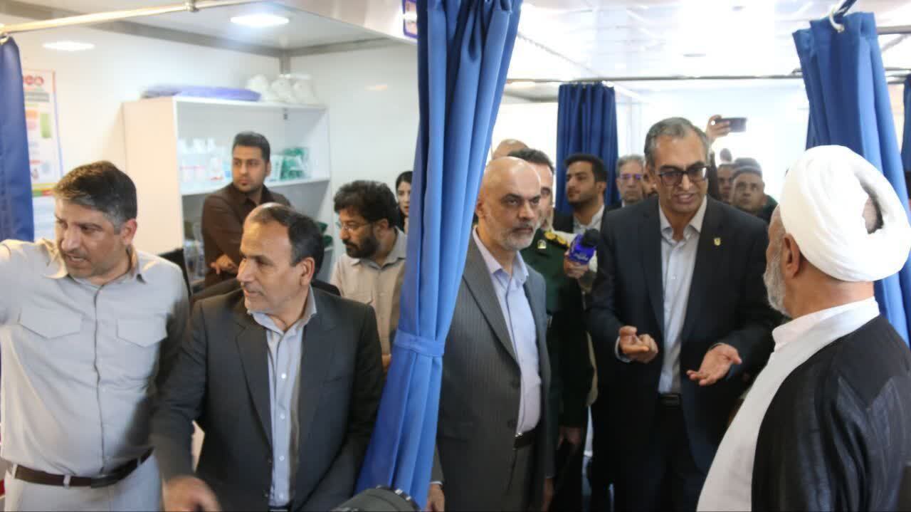 بیمارستان سیار مجتمع مس سرچشمه رفسنجان افتتاح شد