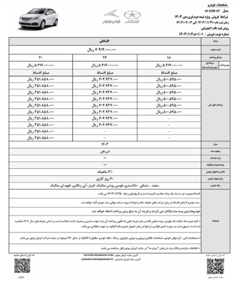 فروش اقساطی ۲ محصول کرمان موتور آغاز شد+ جزئیات فروش اقساطی ۲ محصول کرمان موتور آغاز شد+ جزئیات