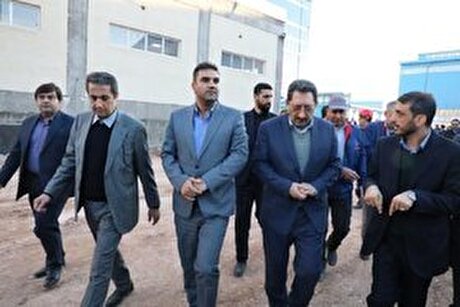 بازدید وزیر صمت از کارخانه نوین الکترود اردکان یزد