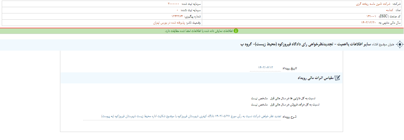 توضیحات کماسه درباره رای دادگاه فیروزکوه توضیحات کماسه درباره رای دادگاه فیروزکوه