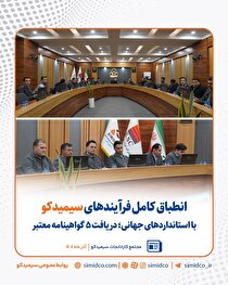 انطباق کامل فرآیند‌های سیمیدکو با استاندارد‌های جهانی/ دریافت ۵ گواهینامه معتبر