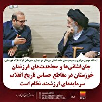 دیدار مدیرعامل فولاد خوزستان با زعیم حوزه‌های علمیه استان به مناسبت دهه مبارک فجر انقلاب اسلامی