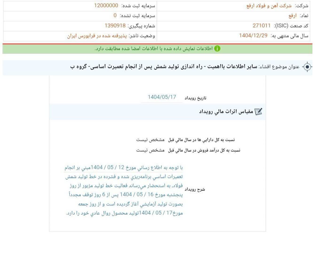 راهاندازی مجدد تولید شمش راهاندازی مجدد تولید شمش