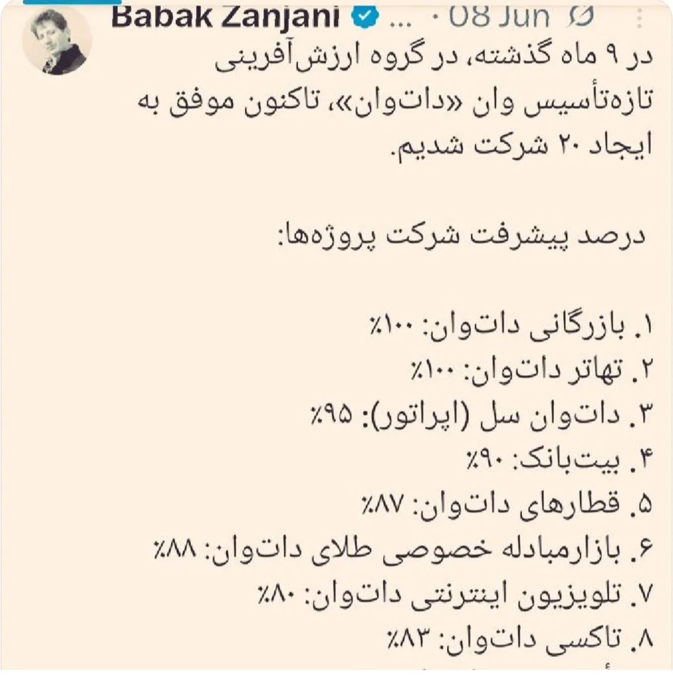 بازگشت بابک زنجانی؛ از مجوز برای فعالیت اقتصادی تا لشکرکشی تاکسیهای برقی/ سخنگوی قوه قضاییه میگوید زنجانی بدهی به دولت ندارد! بازگشت بابک زنجانی؛ از مجوز برای فعالیت اقتصادی تا لشکرکشی تاکسیهای برقی/ سخنگوی قوه قضاییه میگوید زنجانی بدهی به دولت ندارد!