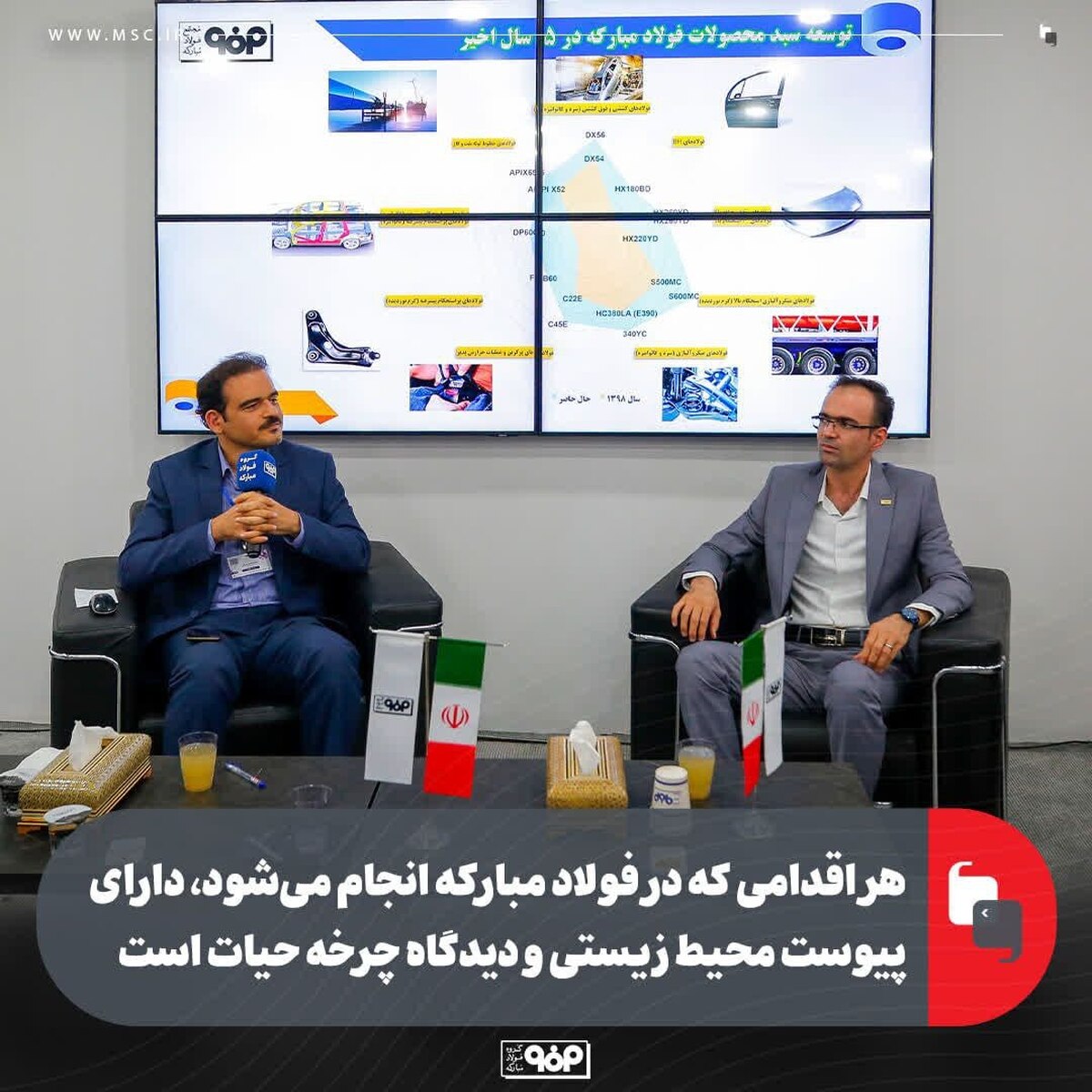 هر اقدامی که در فولاد مبارکه انجام می‌شود، دارای پیوست محیط‌زیستی و دیدگاه چرخه حیات است