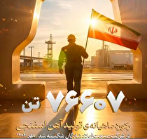 فولاد شادگان رکورد تولید آهن اسفنجی را در مهرماه ۱۴۰۴ ثبت کرد