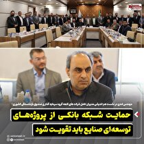 حمایت شبکه بانکی از پروژه‌های توسعه‌ای صنایع باید تقویت شود
