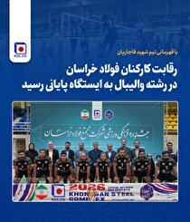 رقابت کارکنان فولاد خراسان در رشته والیبال به ایستگاه پایانی رسید