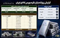 گزارش معاملات نقره در بورس کالا؛ بررسی بازار گواهی، صندوق‌ها و اختیار معامله
